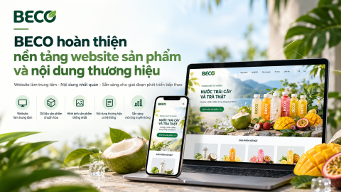 BECO hoàn thiện nền tảng website sản phẩm và nội dung thương hiệu