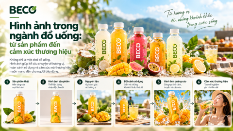 Hình ảnh trong ngành đồ uống: từ sản phẩm đến cảm xúc thương hiệu