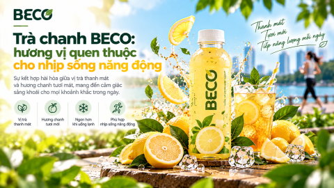 Trà chanh BECO: hương vị quen thuộc cho nhịp sống năng động