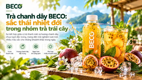 Trà chanh dây BECO: sắc thái nhiệt đới trong nhóm trà trái cây